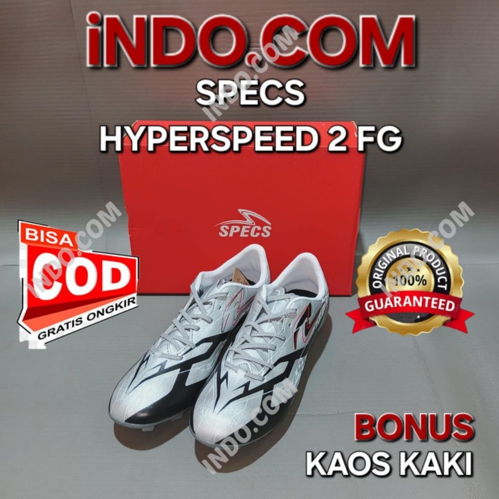 SEPATU BOLA KAKI SEPAK SPECS HYPERSPEED 2 FG ORIGINAL BONUS KAOS KAKI