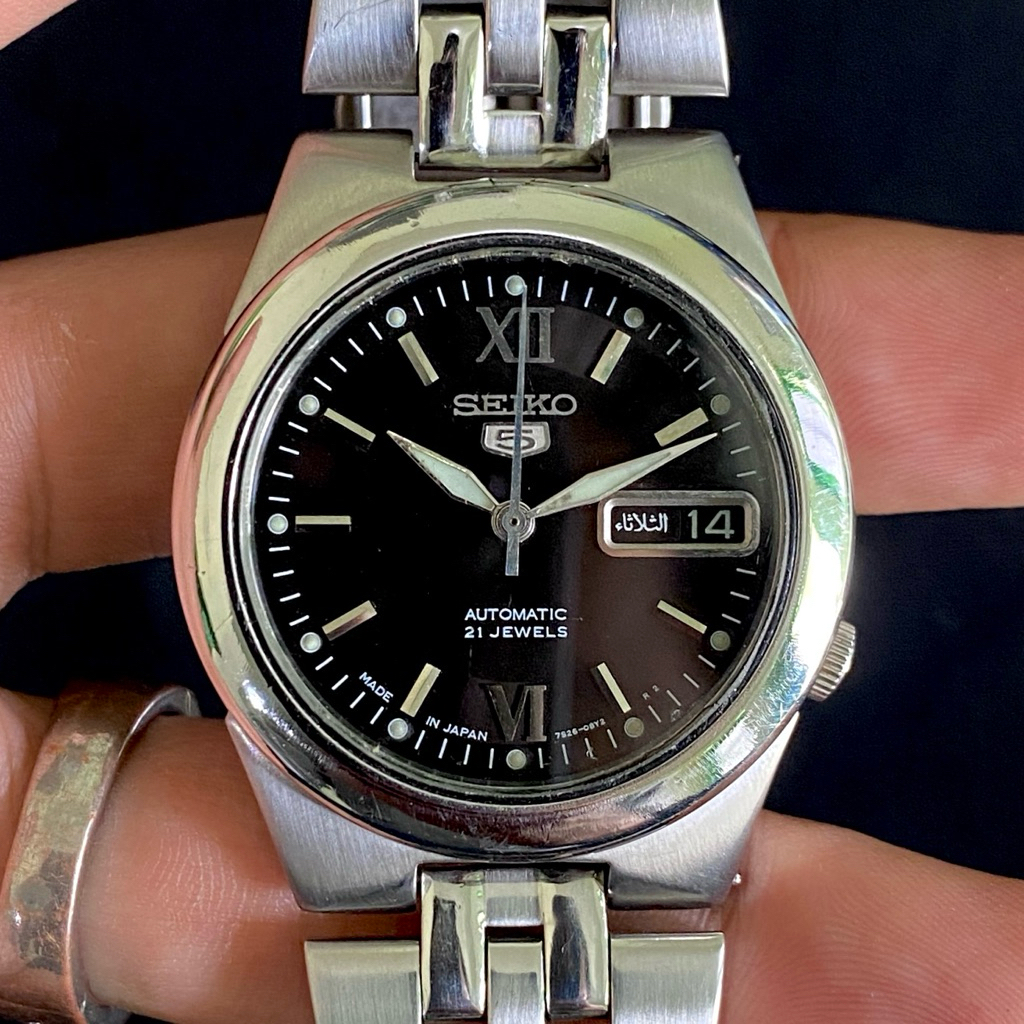 (SOLD OUT) Seiko 5 SNK321J1 JDM Arabic Black Roman Dial