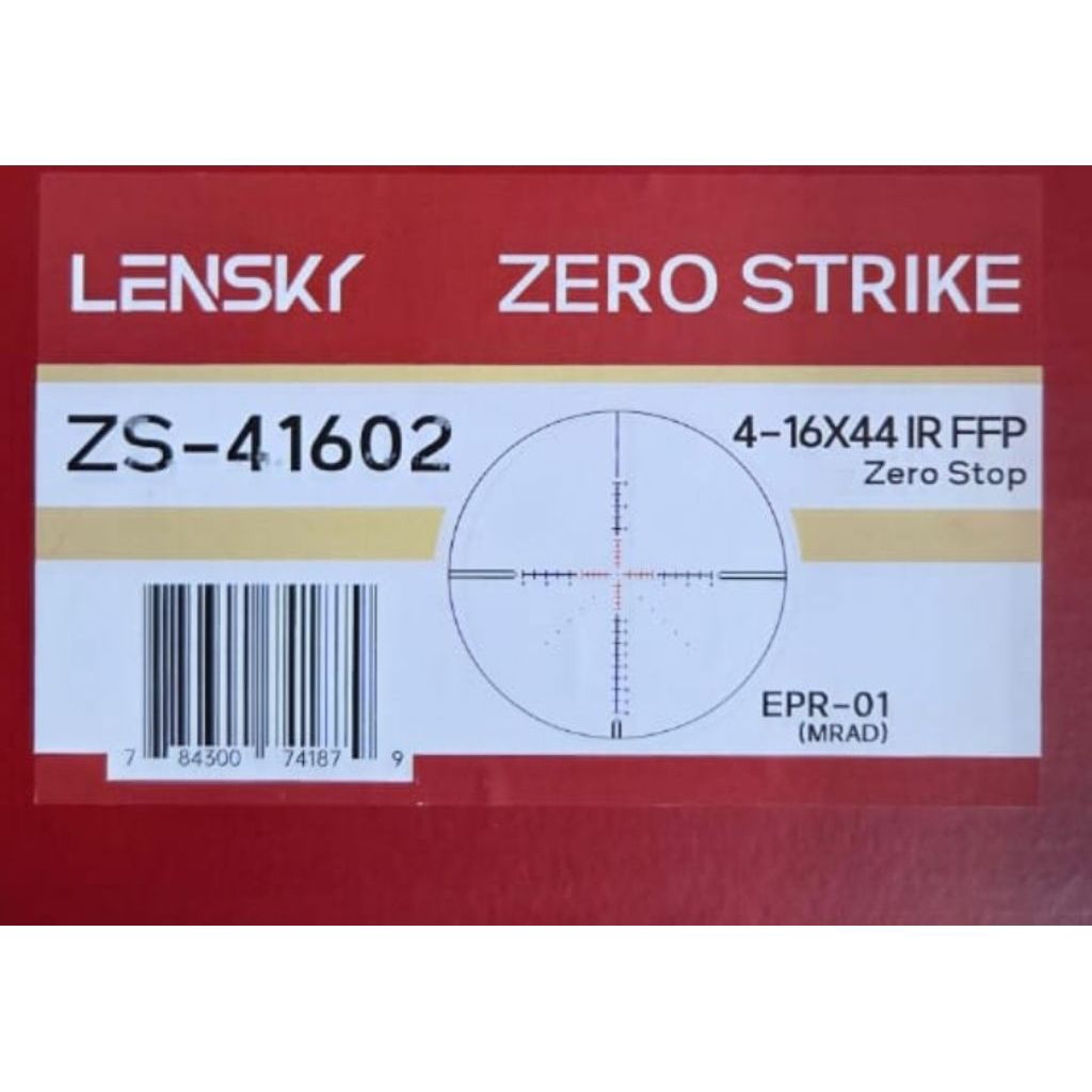Lensky 4-16x44 sfir ffp zero stoo