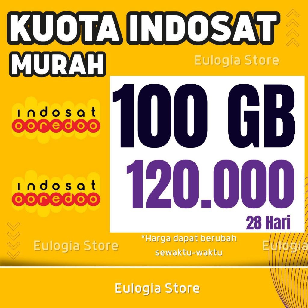 PAKET DATA KUOTA INDOSAT IM3 100GB FULL 24 JAM / 28HARI