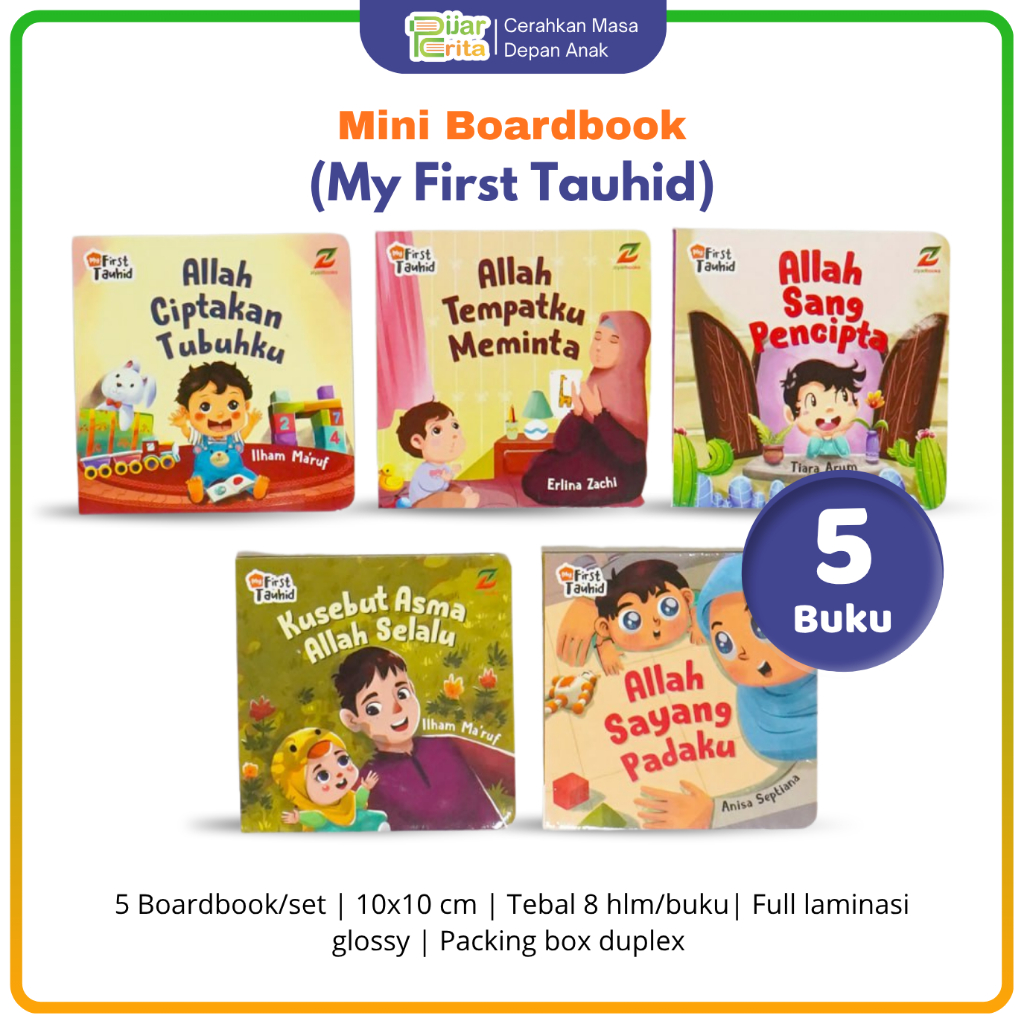 Buku Anak Islami My First Tauhid Board Book 0 6 12 Bulan Buku Edukasi Bayi Hard Cover Gift Bayi