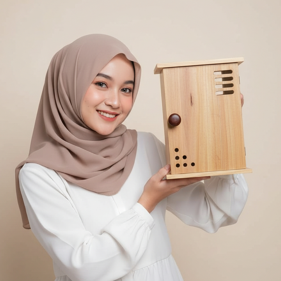 BOX LISTRIK KWH TUTUP MCB COVER METERAN KOTAK MCB KAYU PINUS AESTHETIC PLN