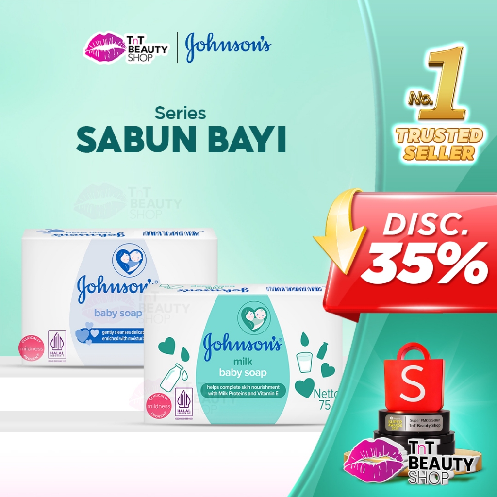 JOHNSON'S Baby Soap - Sabun Bayi 75gr - Soap Bar / sabun batang  | TnT Beauty Shop