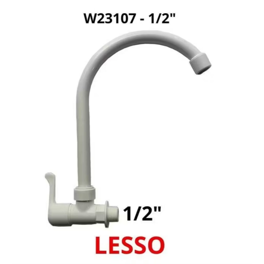 KRAN ANGSA PVC LESSO 1/2" /KRAN ANGSA BCP PUTIH MURAH