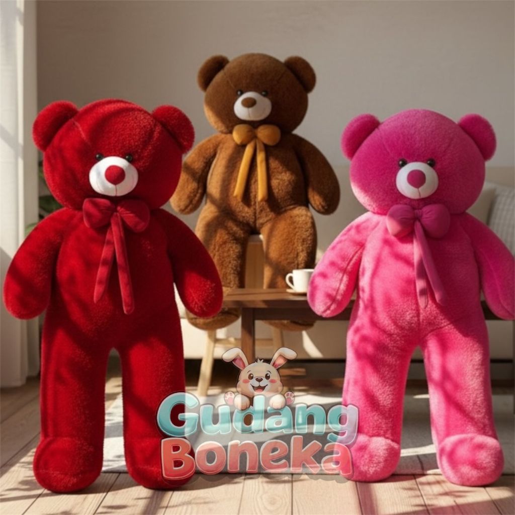 BONEKA BERUANG TEDDY BEAR 1.1 METER LUCU / MAINAN ANAK / BONEKA KARAKTER HEWAN