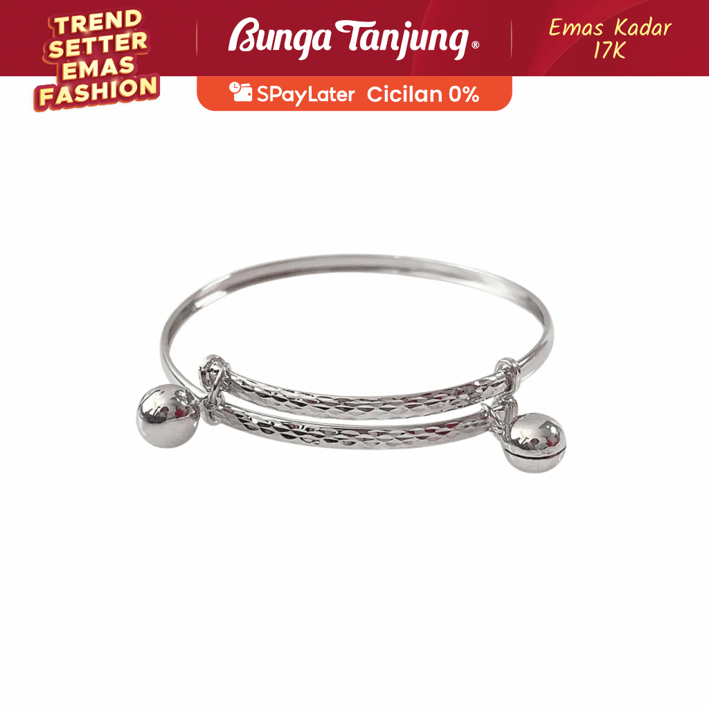 GELANG KIDS ANAK SIMFONI BELL - EMAS 17K - BUNGA TANJUNG GOLD