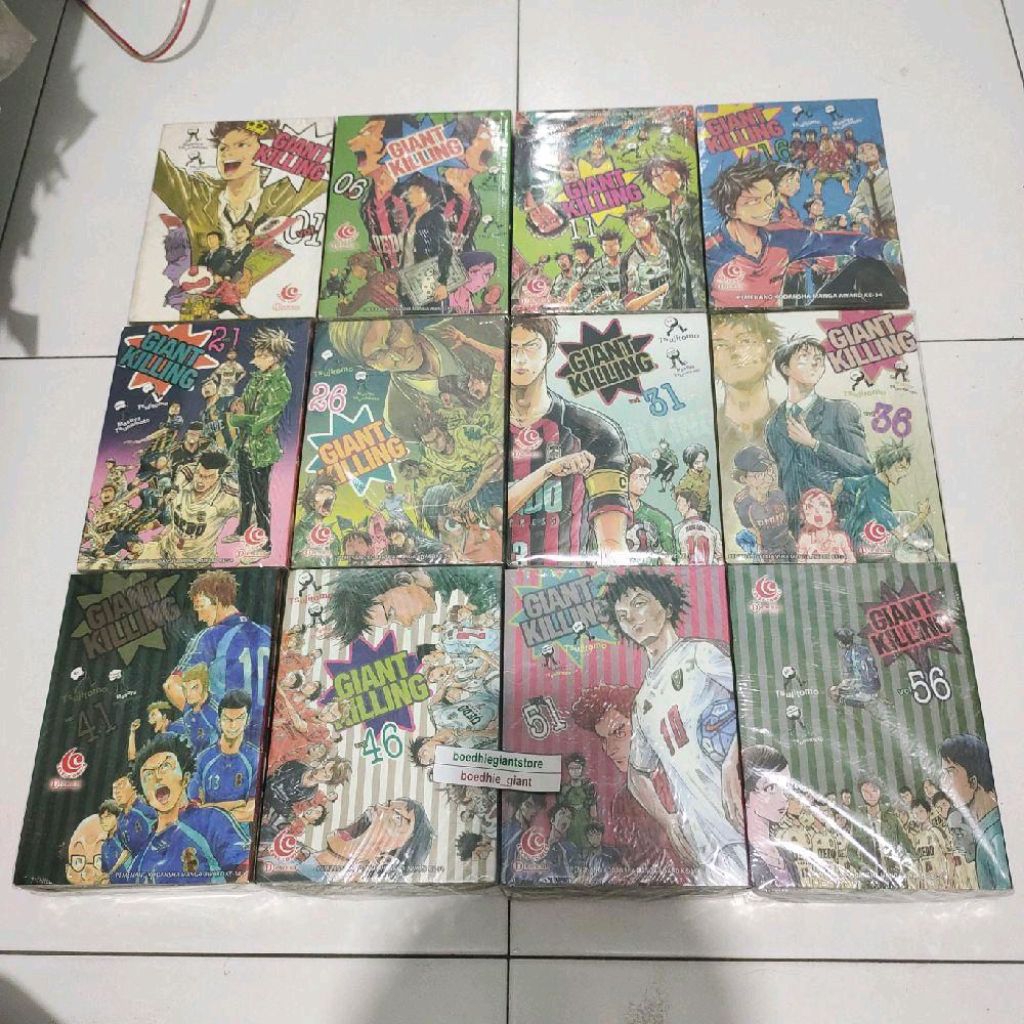 Komik Giant Killing 1-60, No Bolong, No Staples, Kolpri No Coret + Segel, TS