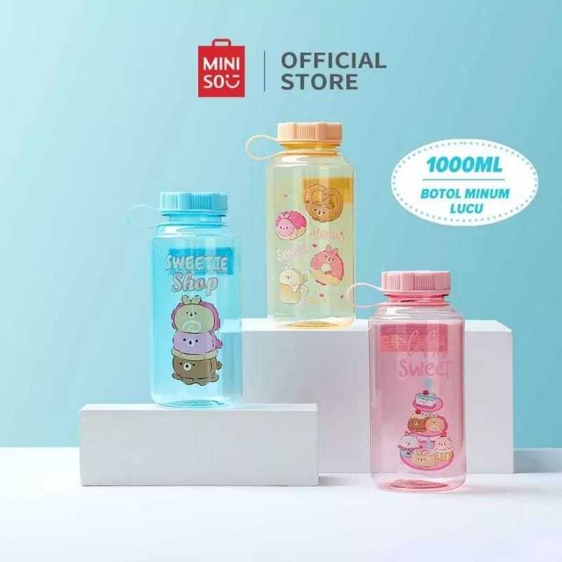miniso botol minum we bare Bears Botol Air Minum 500ml-1000ml
