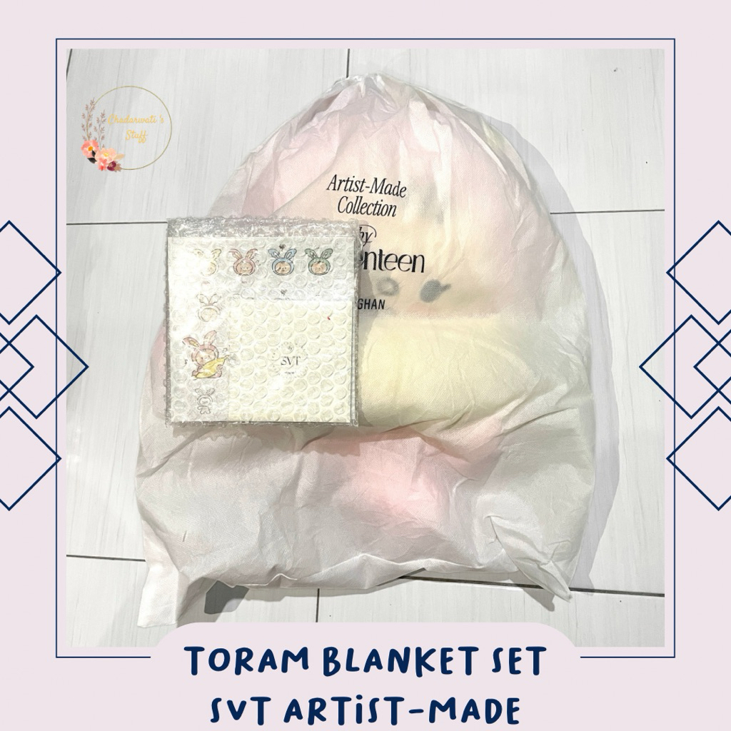 [READY STOCK] Pluffy Toram Blanket Set Doll - Seventeen Jeonghan Artist-made Merch