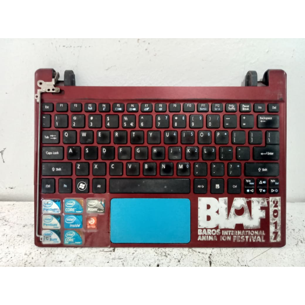 CASING CASE LAPTOP ACER ASPIRE ONE AO756 SERIES MODEL Q1VZC BOTTOM CASE WITH KEYBOARD - ercomp1