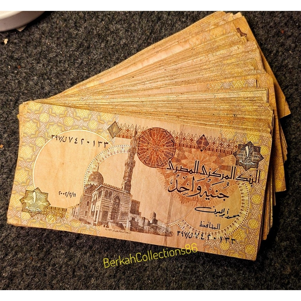 uang 1 pound egypt bank note mesir