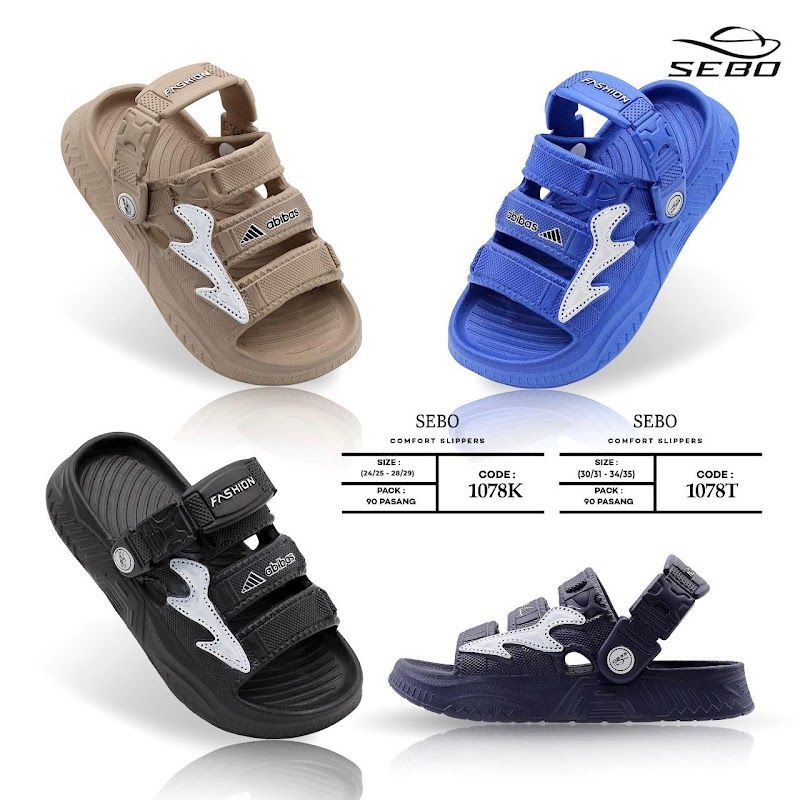 Gallery Cila / Sandal Anak Laki-Laki Tanggung / Sandal Anak Laki-Laki Dewasa / Sandal Layer 3 Sebo U