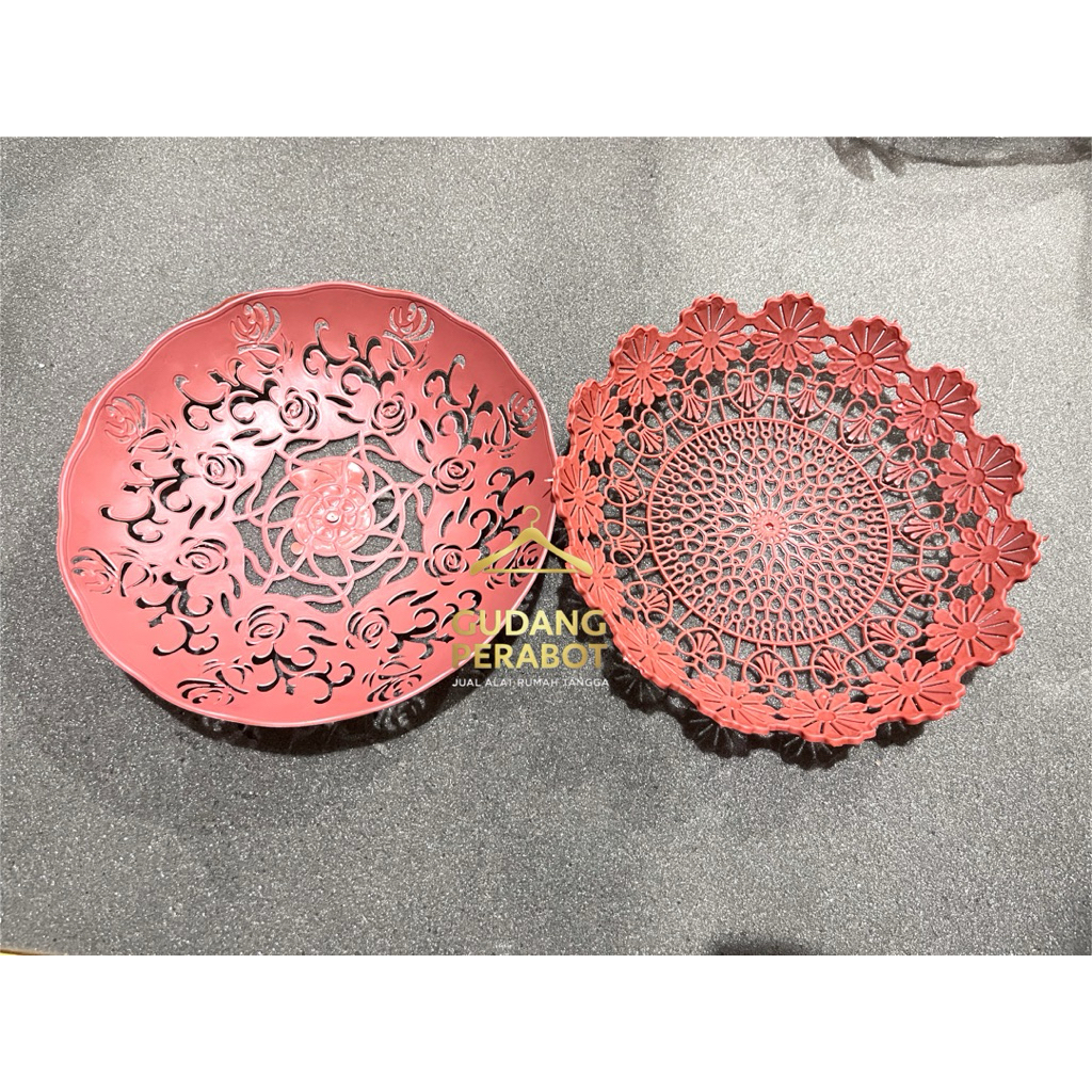 Piring jikin / piring rotan plastik (12pcs)