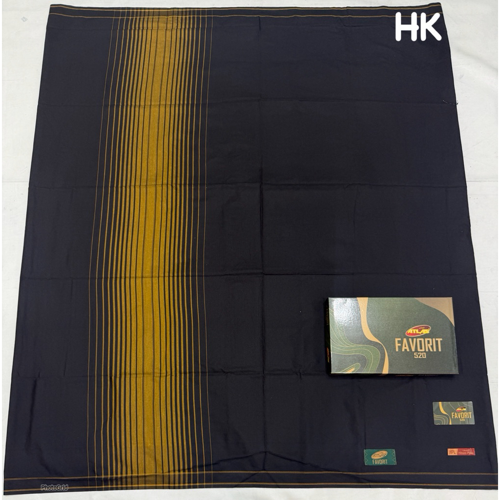 SARUNG ATLAS HITAM POLOS DEWASA