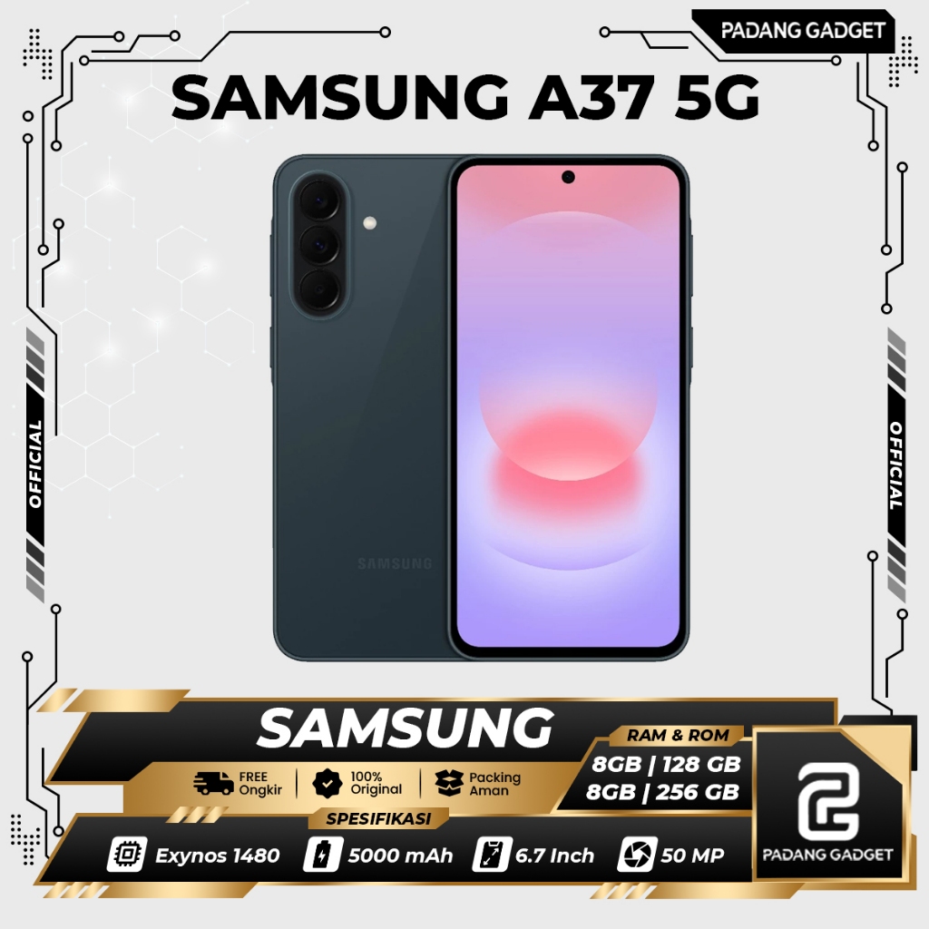 SAMSUNG A37 5G NFC | HP ORIGINAL GARANSI RESMI SAMSUNG | Layar Super Amoled | Kamera 50 Mp