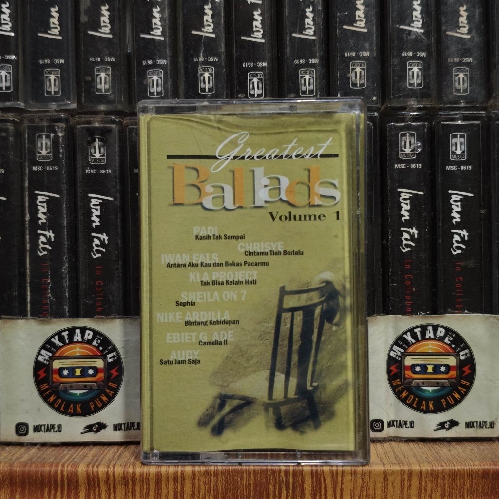 Kaset - Greatest Ballads Volume 1 - Volume 1 - Kompilasi Indonesia - Padi, Chrisye, Iwan Fals, Kla P