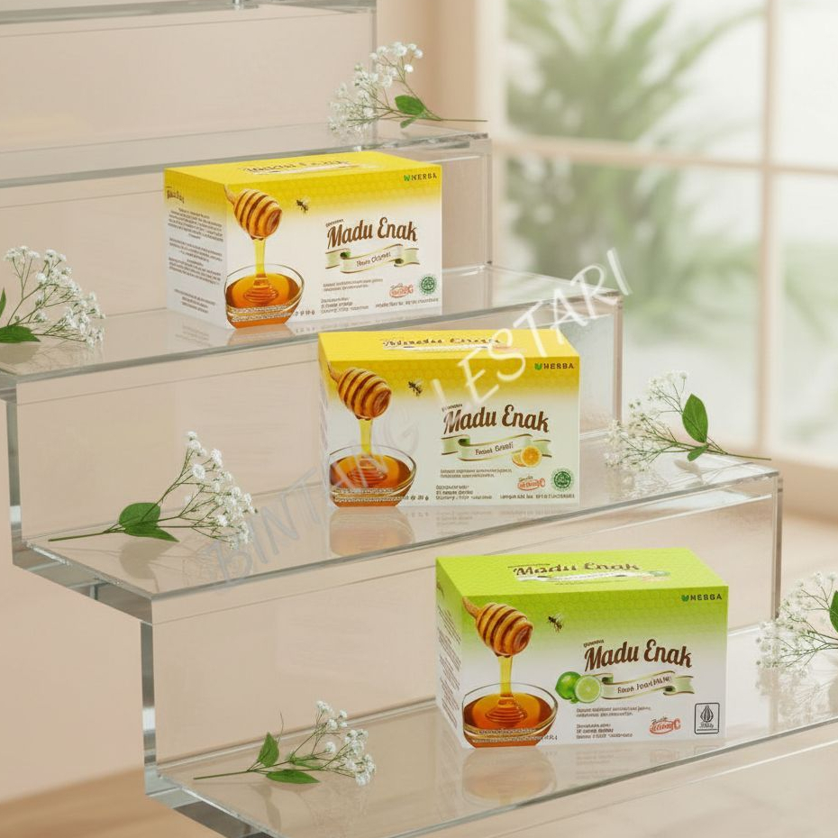 Herba Madu Enak Sachet Isi 12 Sachet Madu Asli + Vitamin C