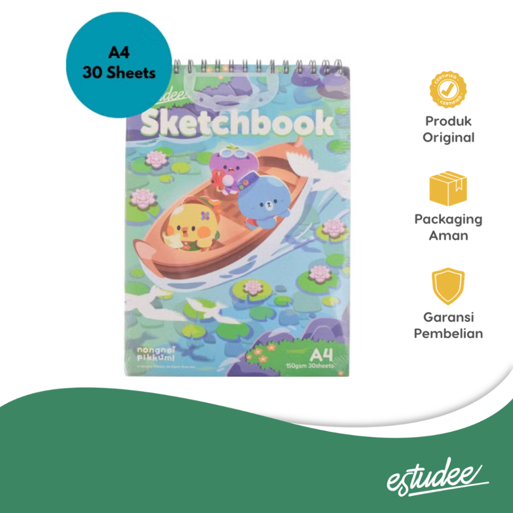 Estudee Sketchbook A4 150Gsm 30Sht Portrait Nongnoi Pikkumi