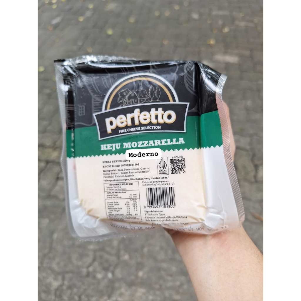 Keju Mozzarella Perfetto 250gr - Perfetto mozzarella 250gr