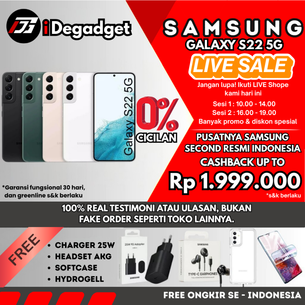 Samsung Galaxy S22 5G 8/256GB 128GB | S21 & S21 FE 5G 256GB 128GB SEIN Second Fullset Original