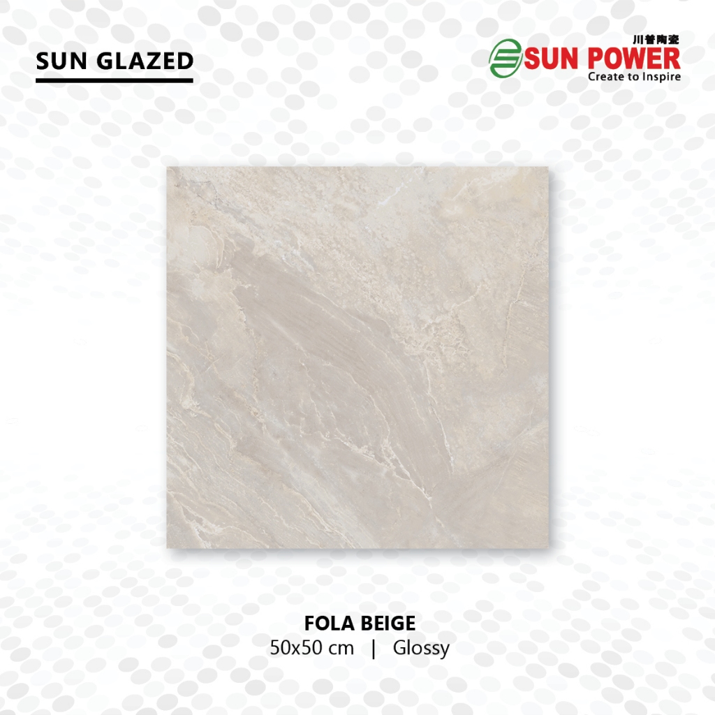 SUN POWER Fola Series 50x50 Glossy – Keramik Tiles (Sun Glazed Tiles) Lantai & Dinding Sun Power Cer