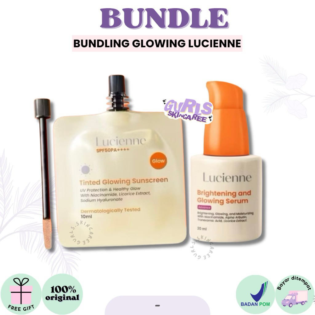 GURLS - (BUNDLE) Lucienne Tinted Glowing Sunscreen 10Ml , 20Ml | Lucienne Brightening And Glowing Se