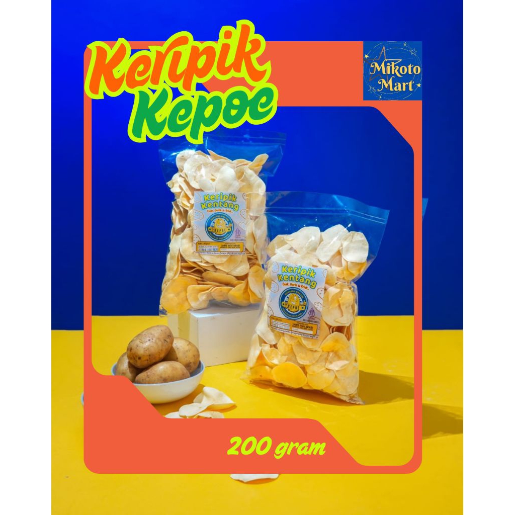 Keripik Kentang Bandung KEPOE 200 gram, Keripik Kentang Putih