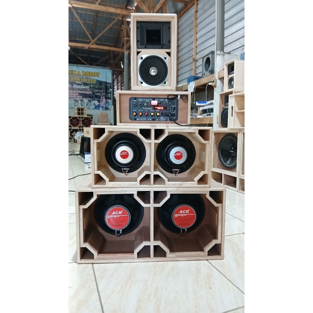Miniatur sound system siap bunyi 8"
