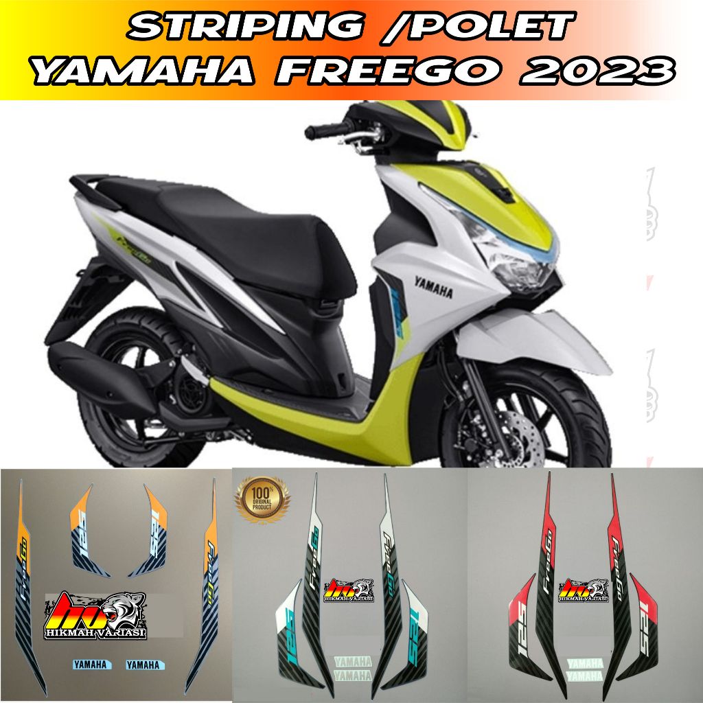striping stiker Yamaha freego merah hitam biru 2022 2023 COD