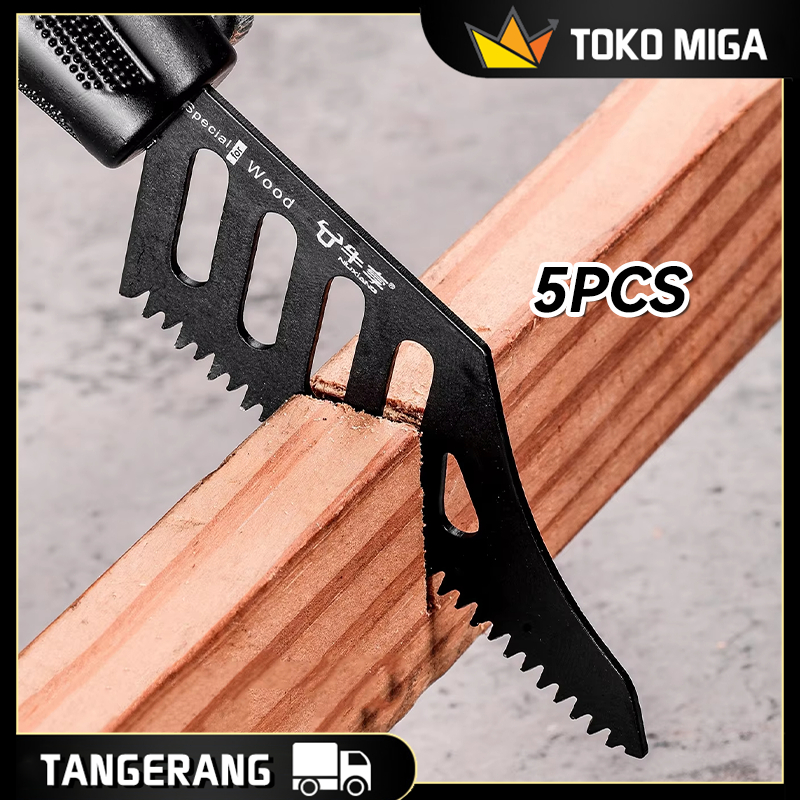 5PCS Mata Gergaji Kurva Tidak Beraturan T142HB Pisau Jigsaw Kayu Ukir Precision Wood Cutting Mata Bo