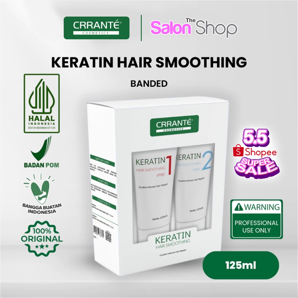 Crrante Keratin Hair Smoothing 125 ml Step 1 + Step 2 | Rebonding Straightener | gdkd01