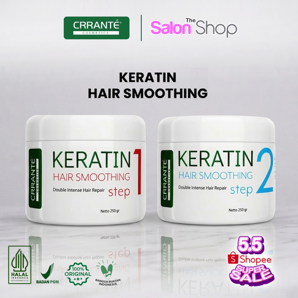 Crrante Keratin Hair Smoothing 250 gr | Straightener Rebonding Opti Straight Pelurus Rambut | gdkd01