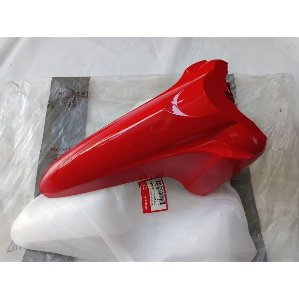 Spakbor depan Honda SUPRA X 125 NEW BATMAN Merah Original baru AHM 61100-KVL-N00WRD