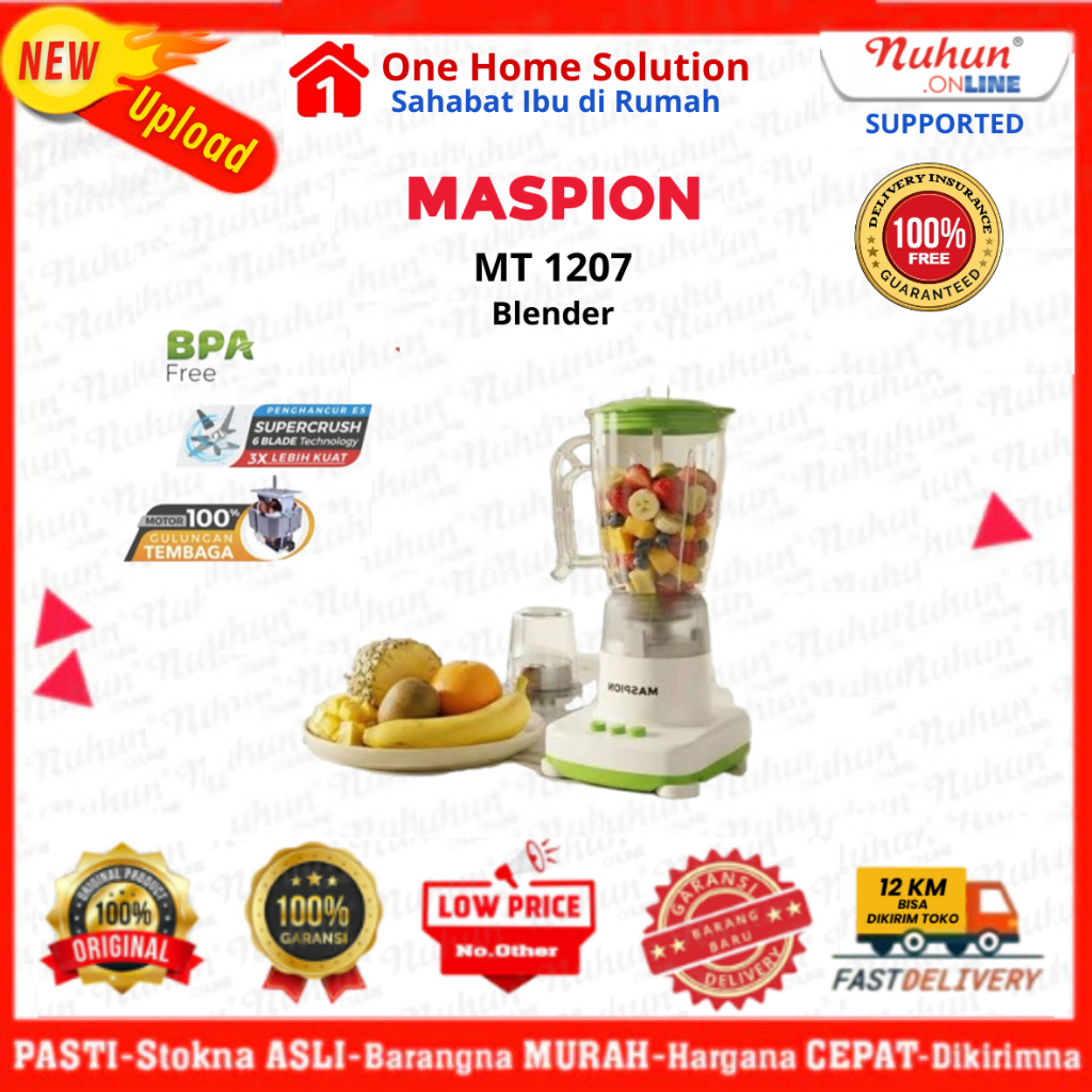 Maspion  Blender Plastik MT 1207 2in1 1L