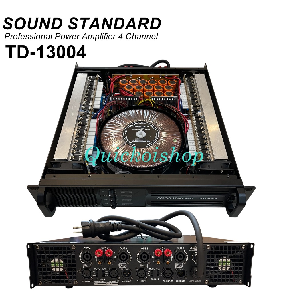 Power Amplifier Soundstandard TD13004 Power 4 Channel H Class