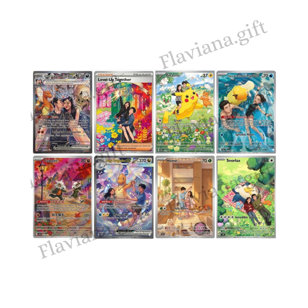 FREE Design Custom Pokemon Card Hadiah Anniversary/ Teman/ Pacar