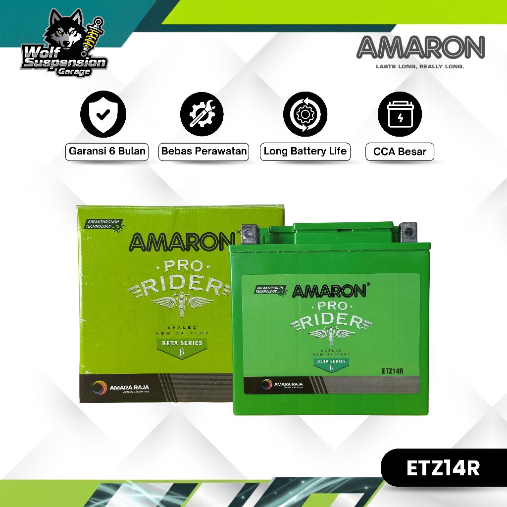 Amaron Aki Kering Royal Enfield Continental 650 ETZ14R / YTX14 12V / 12Ah Aki Kering