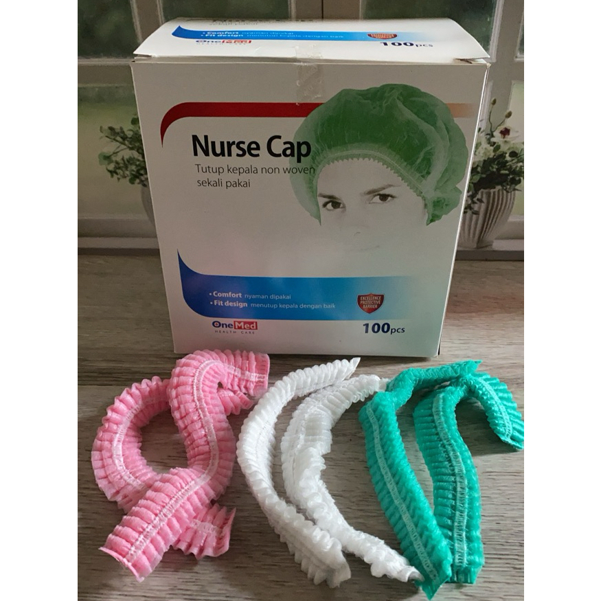 Surgical Nurse Cap Disposable / Penutup Kepala / 100 pcs Surgical Disposable Cap