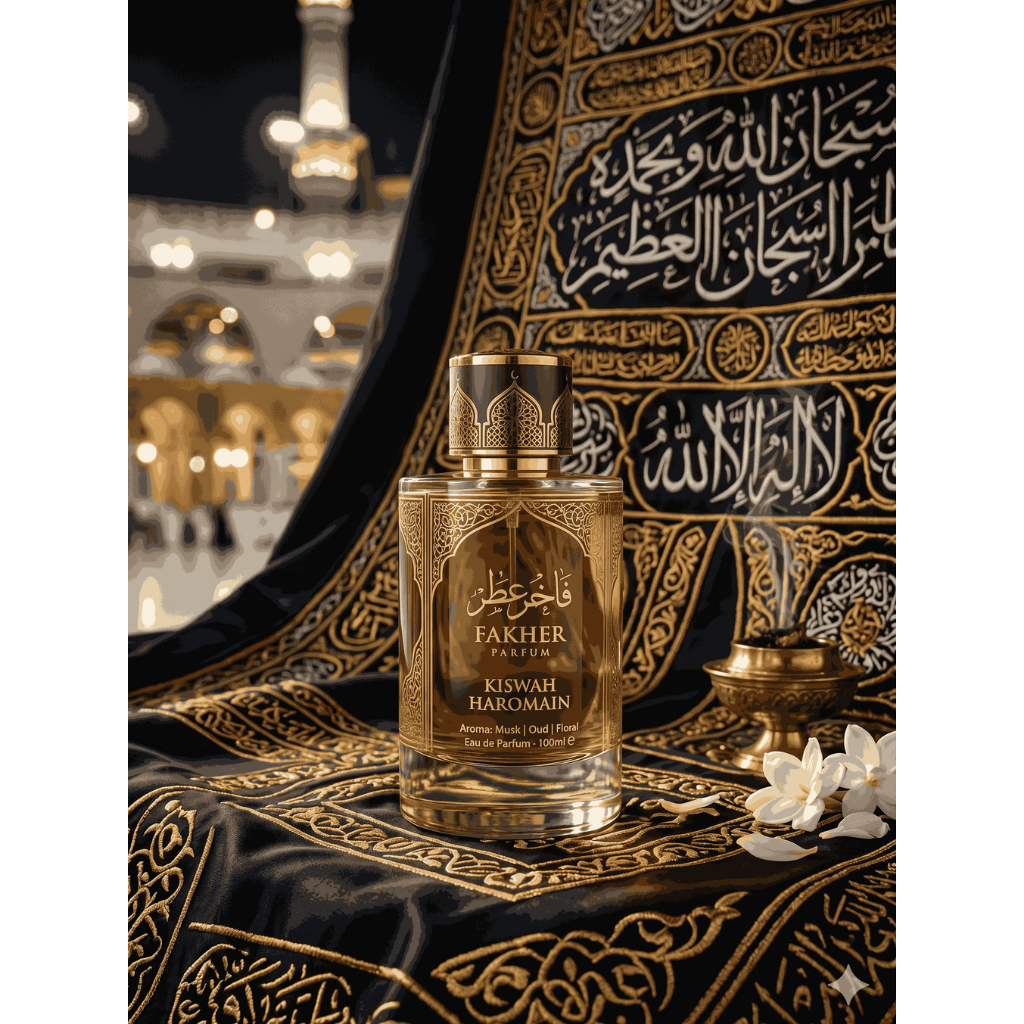 Fakher Parfum - Kiswah Haromain | Parfum Aroma Ka'bah Mewah | Eau De Parfum Musk Oud & Floral | Wang