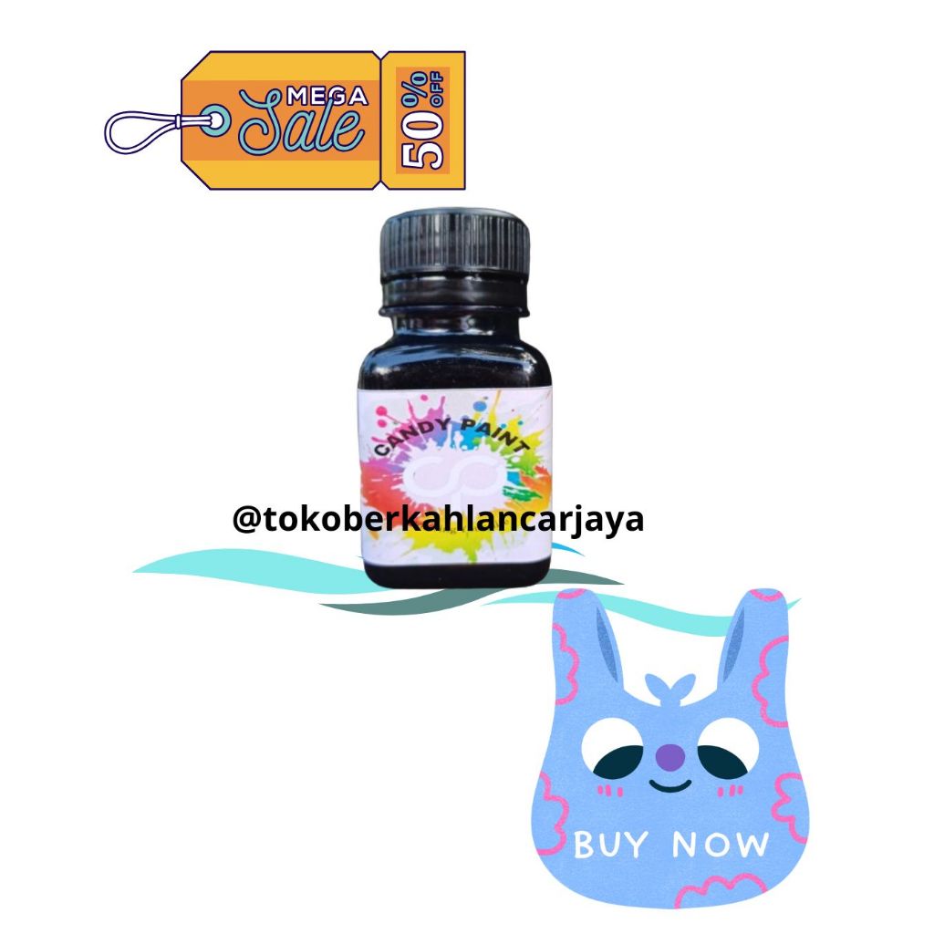 (OLES) 50 ML CANDY PAINT CAT PEWARNA LOGAM PERMANEN CAT OLES VELG MOTOR MOBIL
