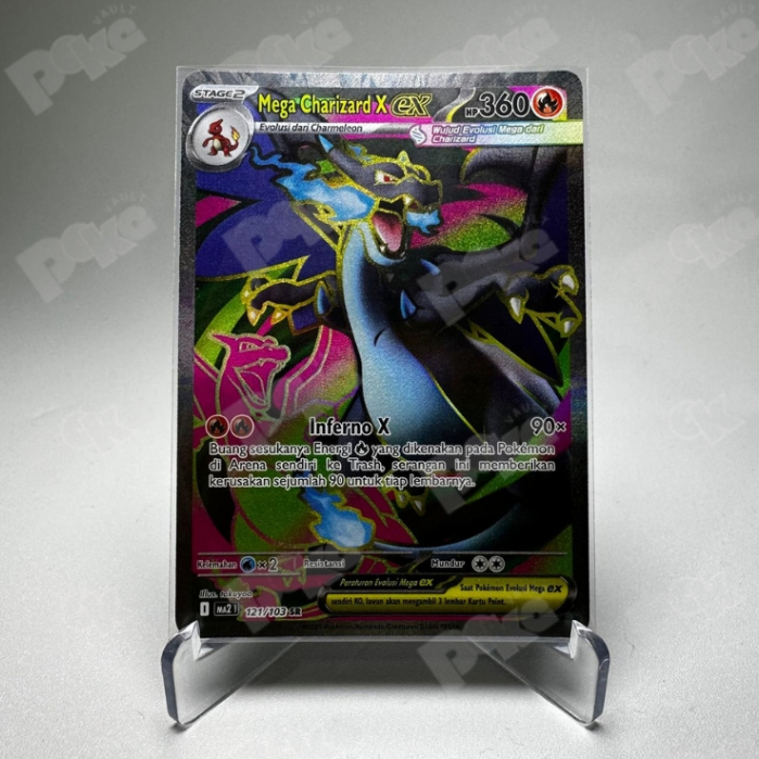 Kartu Pokemon TCG Indo - Mega Charizard X EX MA2 | 121/103 SR