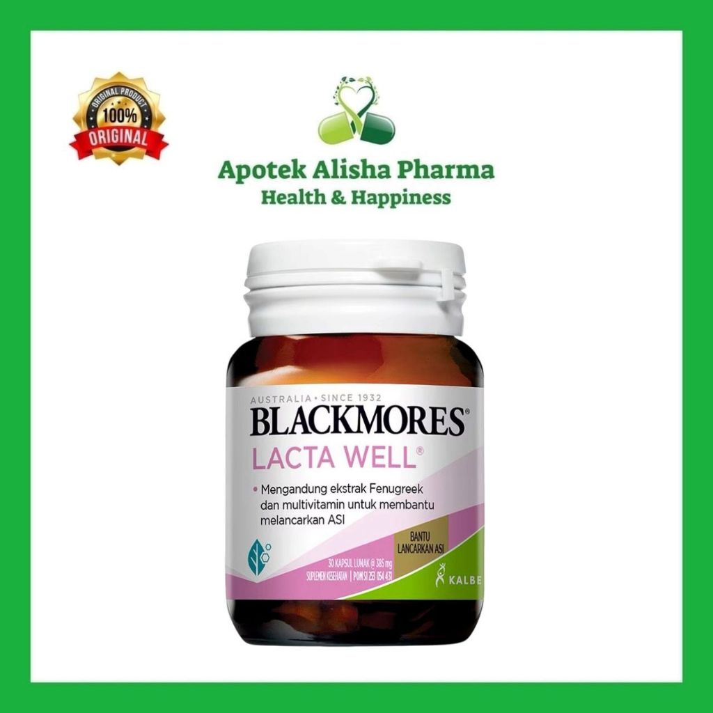 Blackmores Lacta Well Botol isi 30 Kapsul Suplemen Ibu Hamil & Menyusui Asi Booster