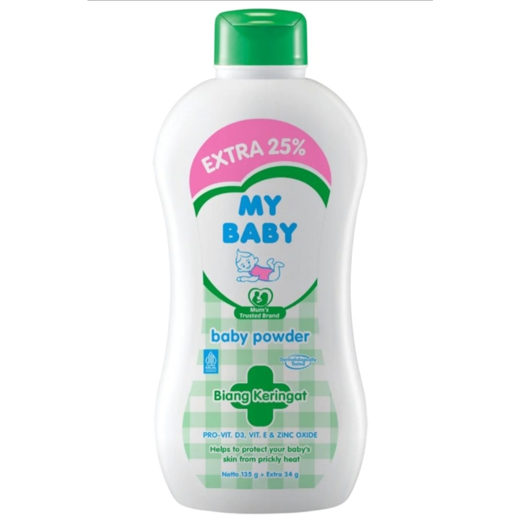 My Baby Powder Biang Keringat 135g + Extra 34g | My Baby Bedak Biang Keringat
