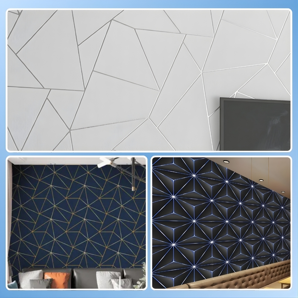 [Bisa COD] Wallpaper Dinding Ruang Tamu 3D Minimalis Wallpaper Dinding Kamar Tidur Motif Keramik Aes