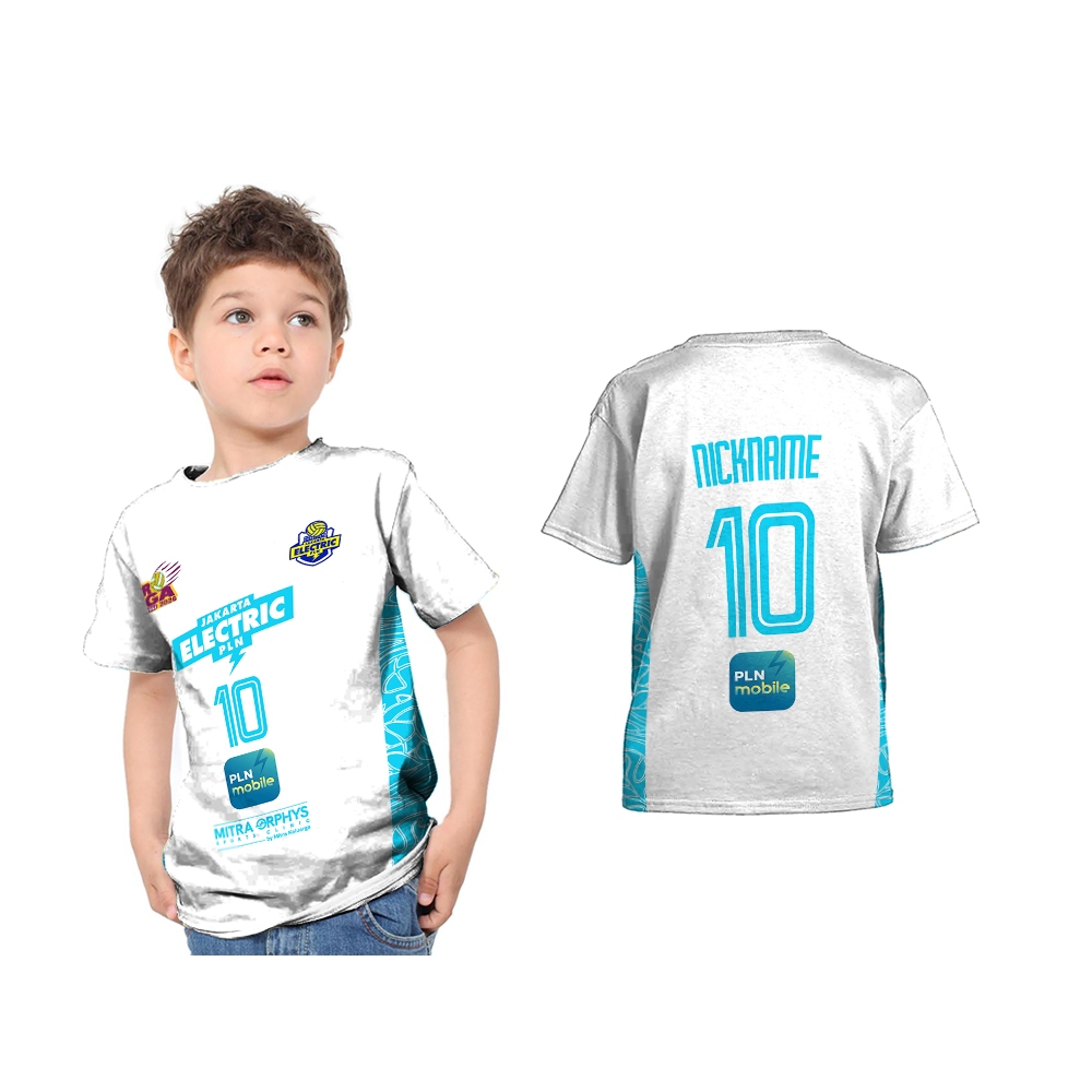 Baju Kaos Tshirt Anak Jersey ProLiga JAKARTA ELECTRIC PLN 2026 Voli Olahraga Volley Custom Full Prin