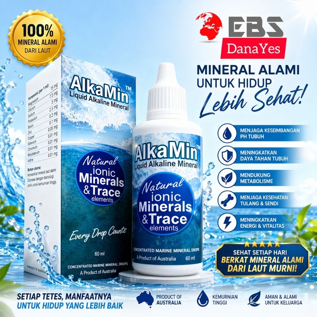 Alkamin Ebs Smn Dijamin Asli Original Nano Can 60ml - Mineral Alami untuk Kesehatan Tubuh & Sistem S