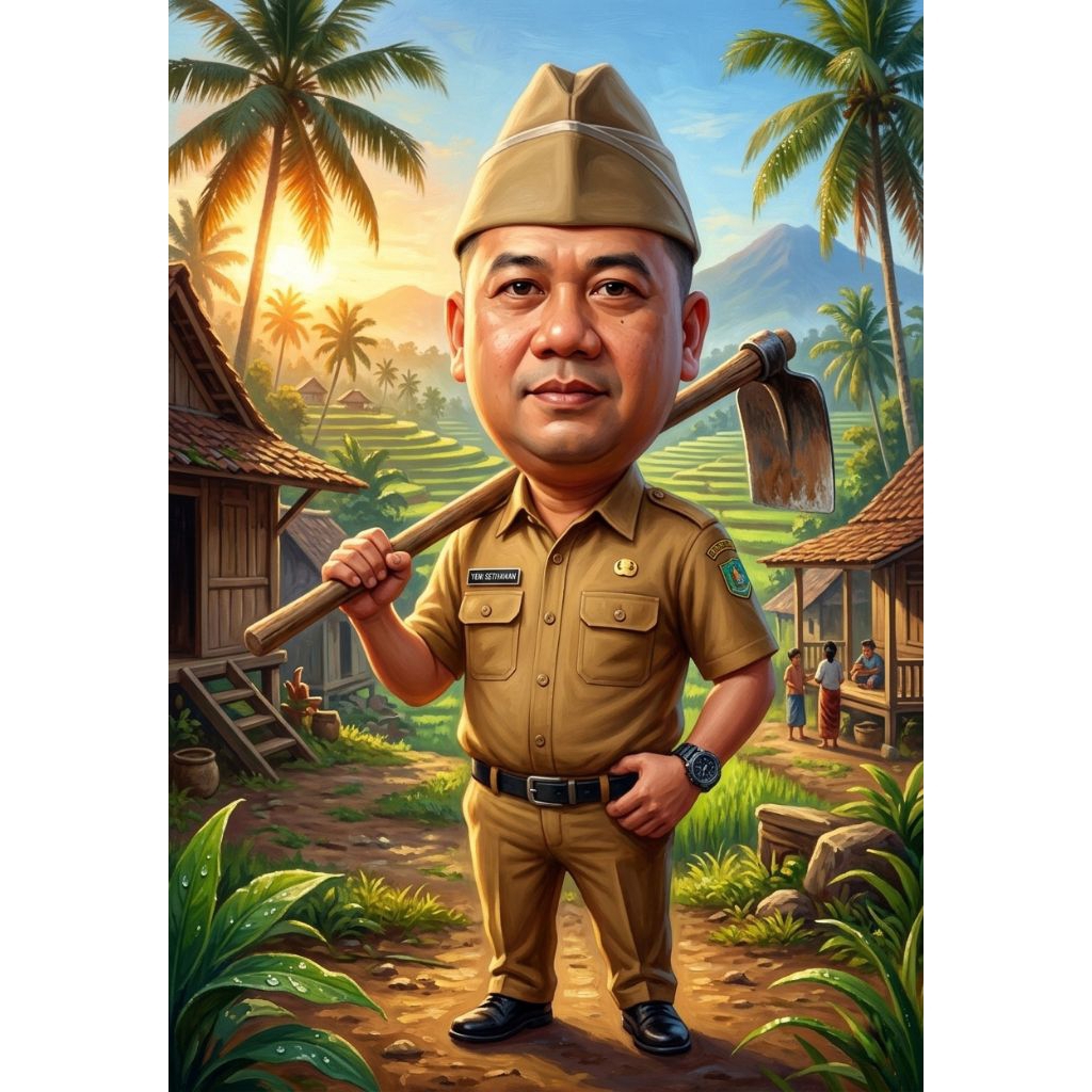 KADO ULANG TAHUN/ ANNIVERSARY / KARIKATUR WAJAH / KARIKATUR DIGITAL / KARIKATUR LUCU