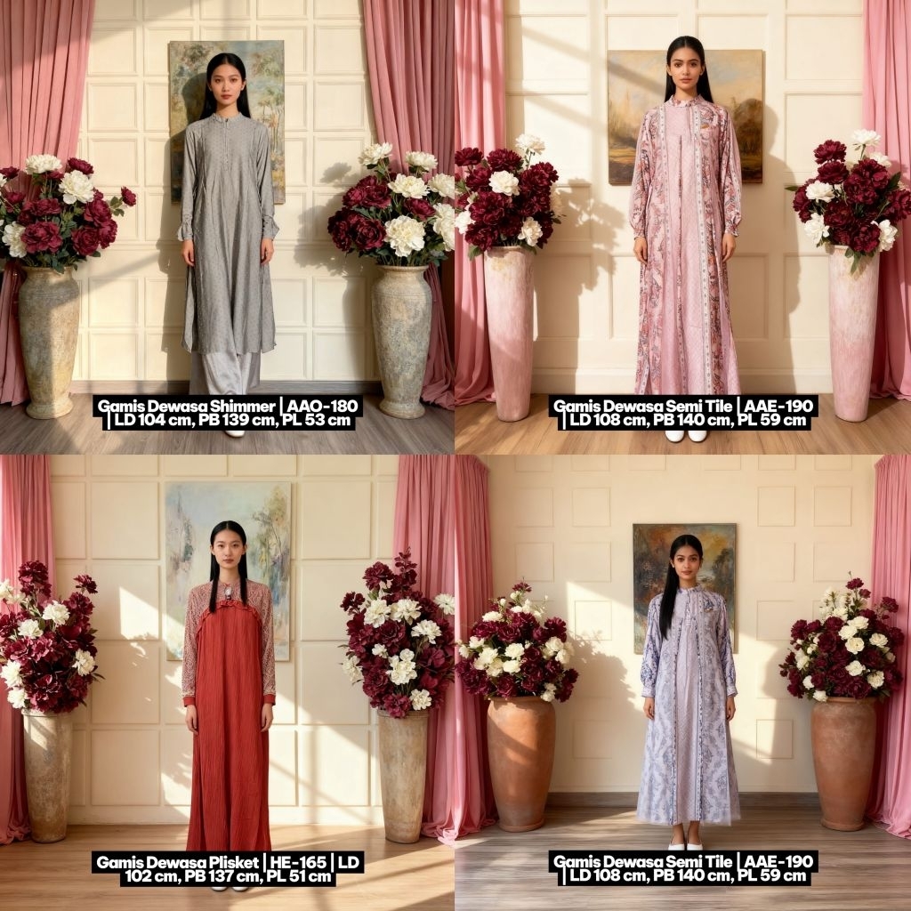 GAMIS CEWEK DWS SEMI BRUKAT