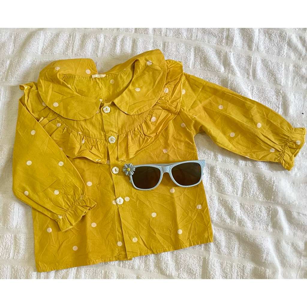 baju kemeja blus anak perempuan size 2-3 tahun preloved