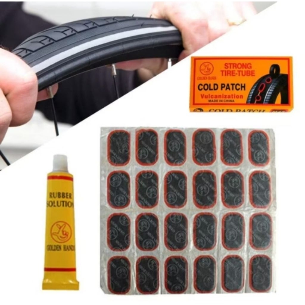 Sticker Lem Tambal Ban Karet Dalam Sepeda Motor Strong Tire Tube Cold Patch COLDPATCH Medium M M 48 